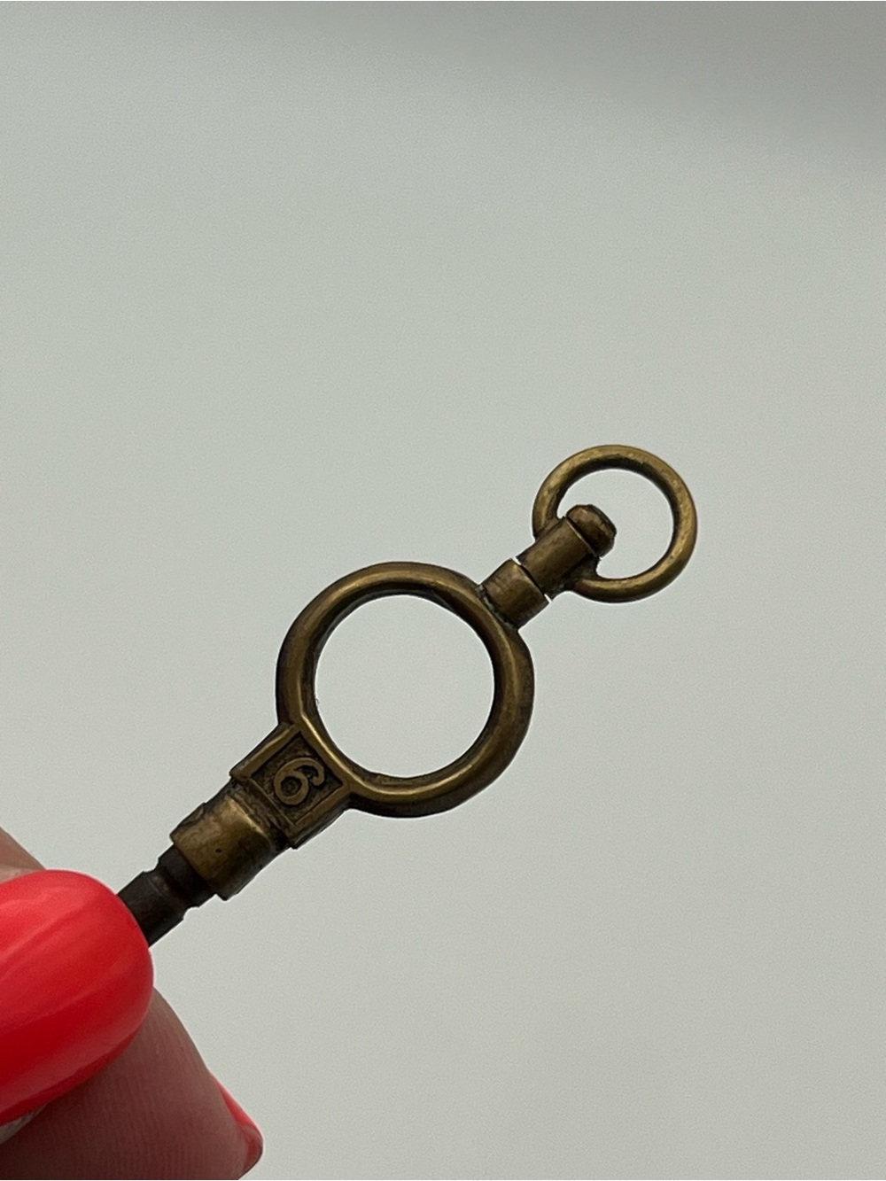 Victorian gold & silver tone size 6 vintage pocket watch winding key antique - Picture 10 of 14